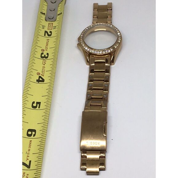 Authentic Fossil Watch Band Bracelet Links Case Use For Parts Used 18mm V781 - Picture 1 of 7